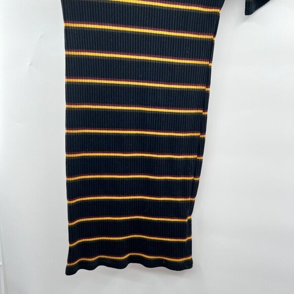 Zara Trafaluc Women's Striped Bodycon Dress Black/Multi Short Sleeve Size Small - Picture 3 of 9